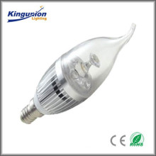 Full Color Glass shape LED Candle Light,E14 LED Candle Bulb CE